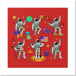 Space Set Bundle Astronaut Collection Posters and Art